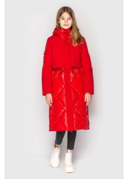 Cvetkov красное зимнее пальто для девочки Рикки
